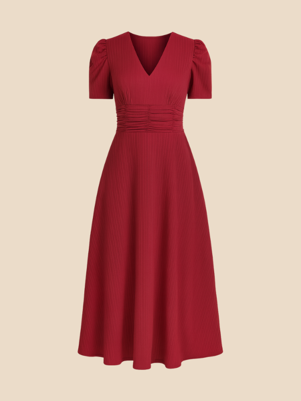 Kamira | V-Neck Midi Dress