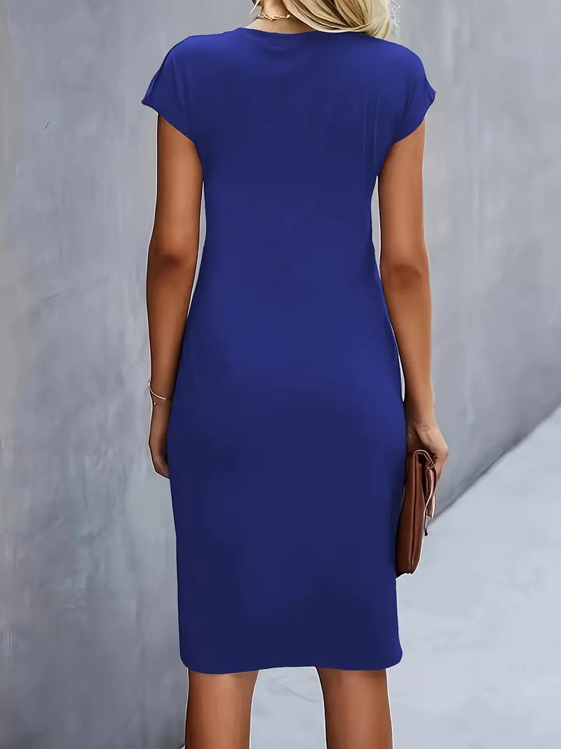 Milani | Women’s Knee-Length Sheath Dress with Ruched Waist