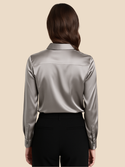 Serena | Women’s Silky Button-Up Blouse