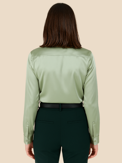 Serena | Women’s Silky Button-Up Blouse