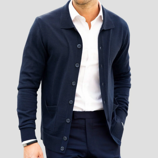Renholm | Men’s Polo Knit Cardigan