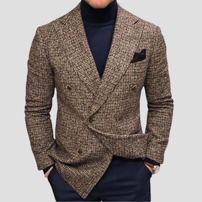 Carriston | Classic Check Double-Breasted Blazer