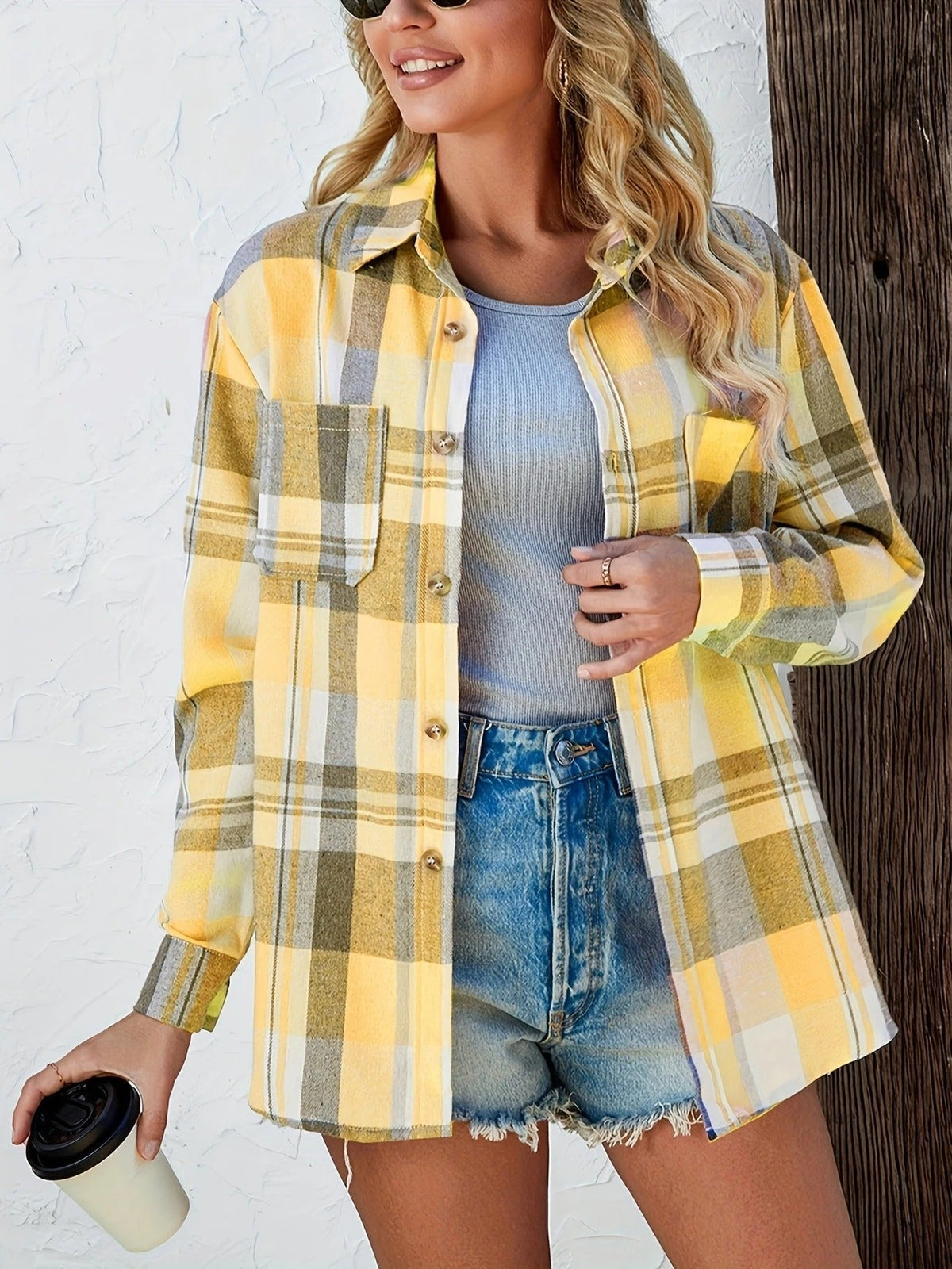Daphne | Women’s Soft Plaid Layering Shirt