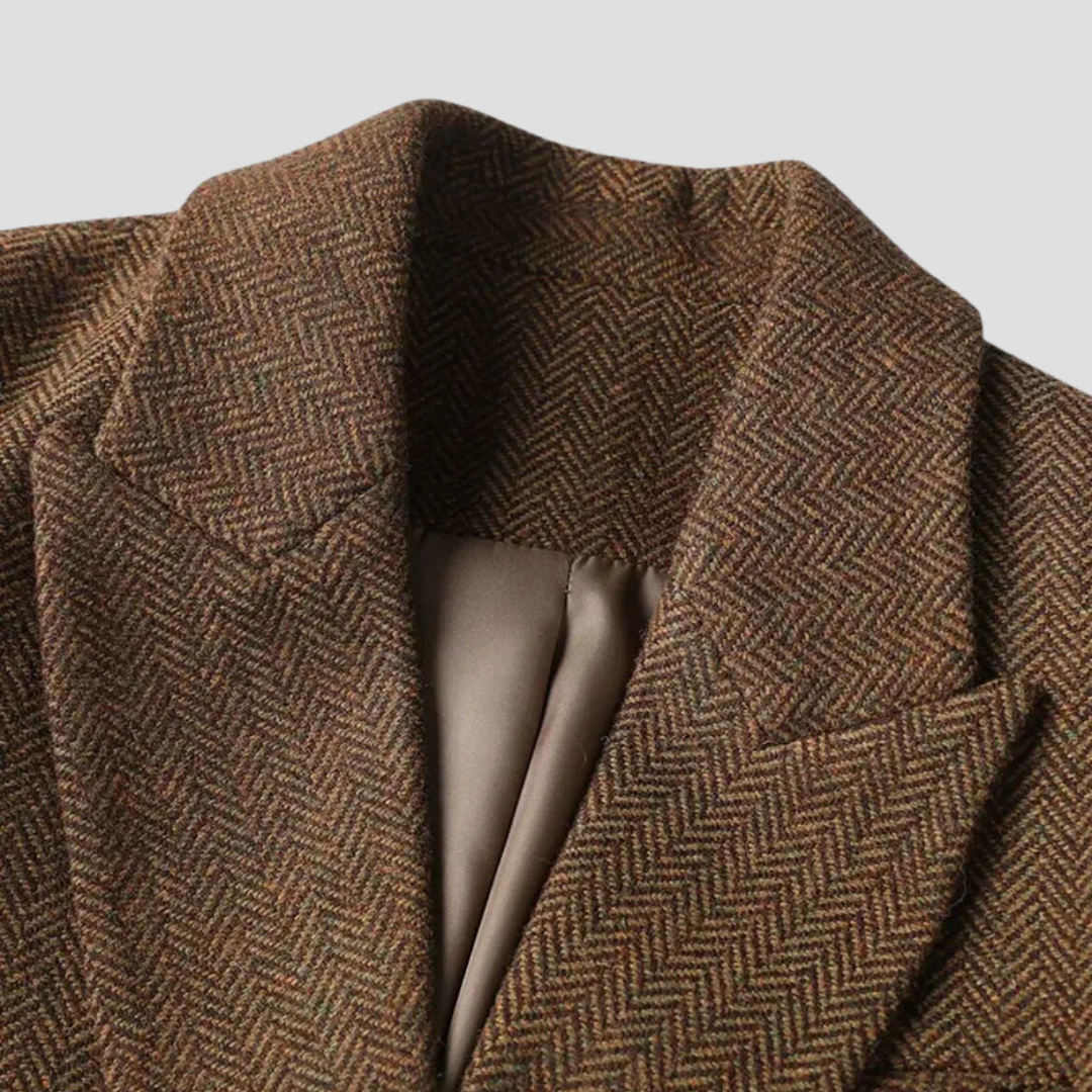 Marivane | Women’s Herringbone Tweed Coat