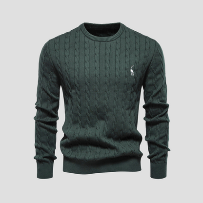 Dunverre | Men’s Cotton Cable Knit Jumper