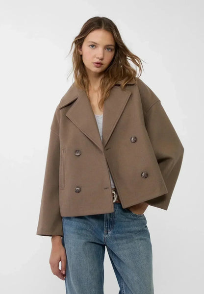 Vionne | Women’s Oversized Double-Breasted Wool-Blend Jacket