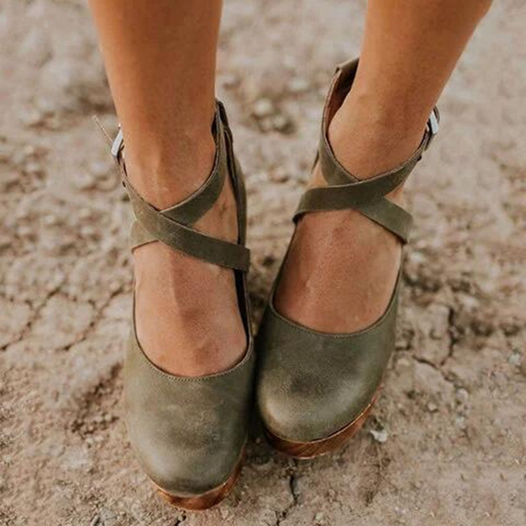 Serenity | Women’s Leather Wedge Heel Shoes
