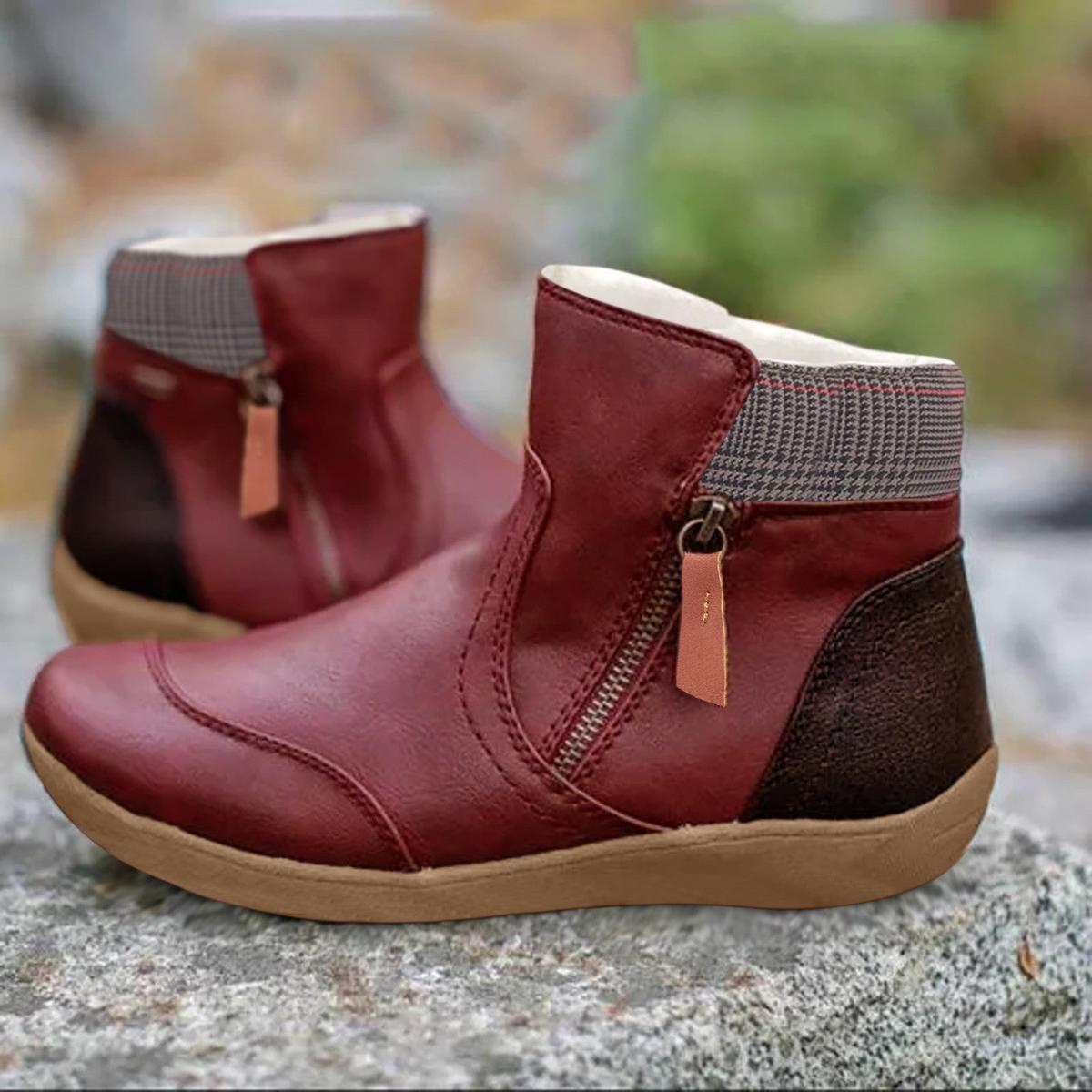 Elara | Women’s Waterproof Orthopedic Leather Boots