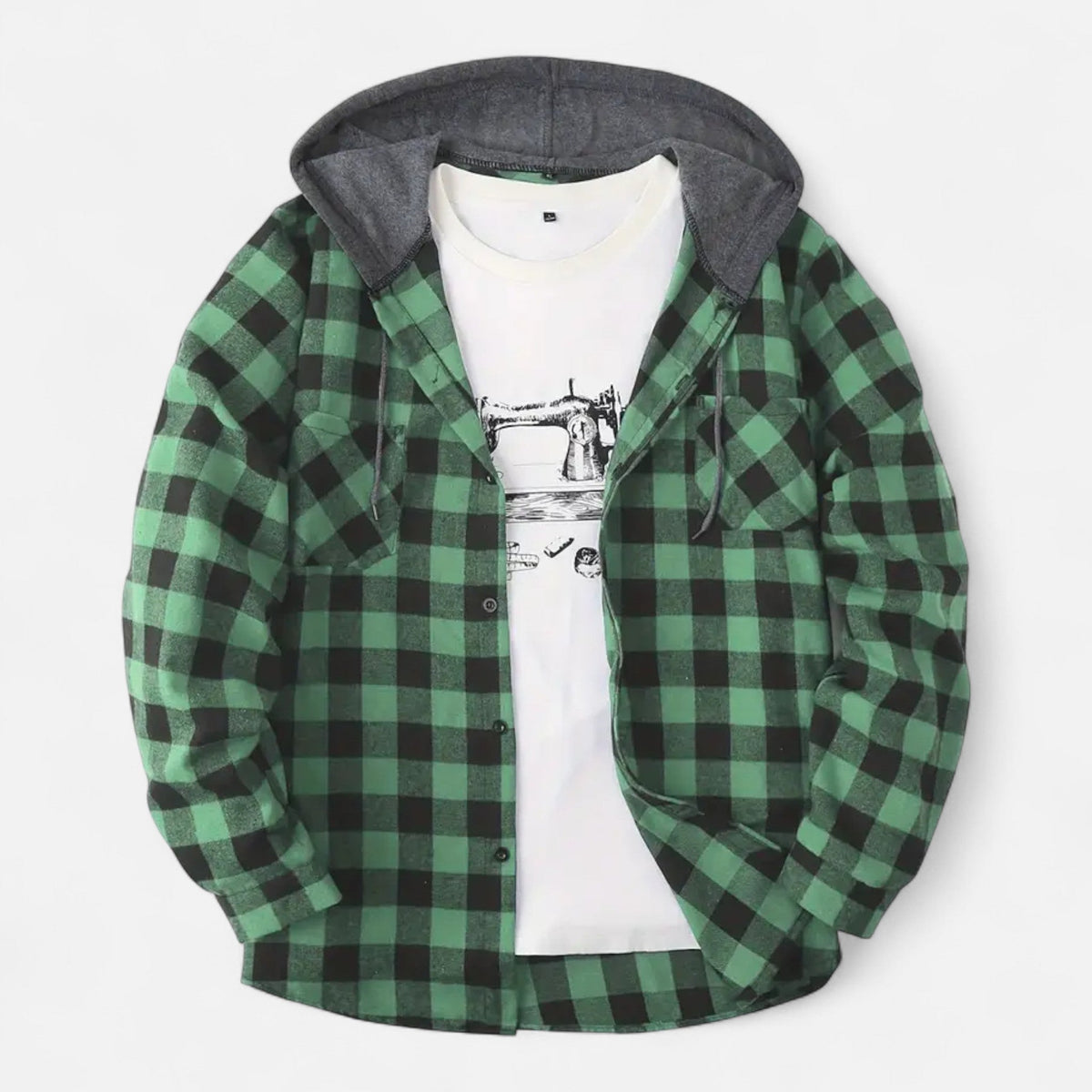 Ruxander | Men’s Button-Up Hooded Sweater