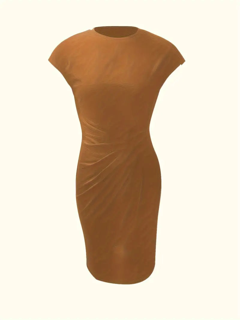 Milani | Women’s Knee-Length Sheath Dress with Ruched Waist