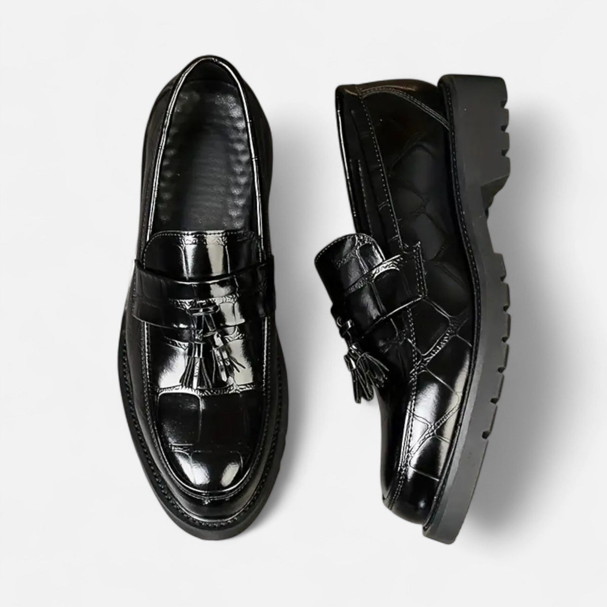 Javrin | Men’s Vintage-Fringe Loafers