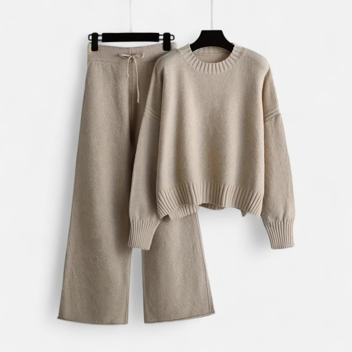 Quaryana | Women’s Knit Set – Sweater & Wide-Leg Elegance