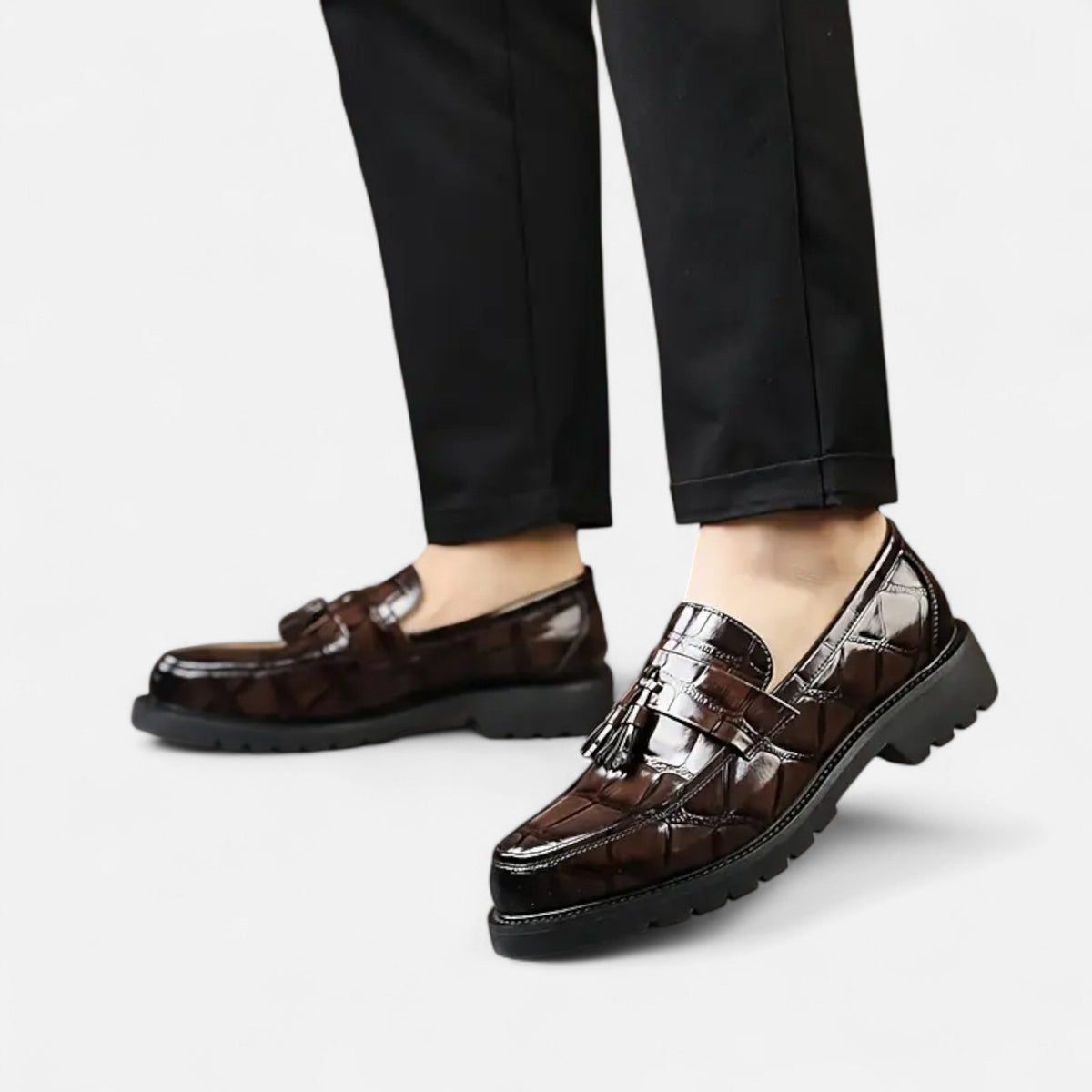 Javrin | Men’s Vintage-Fringe Loafers