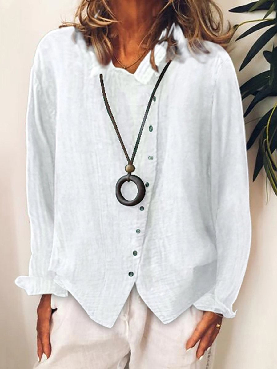 Isla | Cotton-Linen Long Shirt